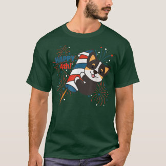 Corgi For The Fourth Of July Fireworks kids  T-Shirt