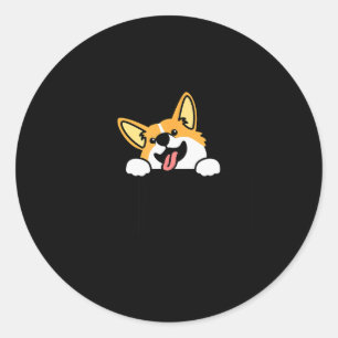 Corgi Funny Elements Of Hapness Corgi Dog Lover Classic Round Sticker