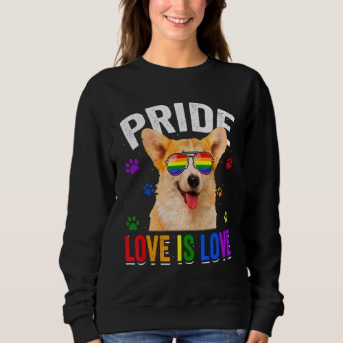 Corgi Gay Pride Lgbt Rainbow Flag Dog Sweatshirt