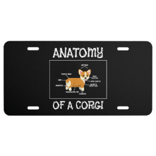 Corgi Gift Cute Funny Dog Puppy Corgi License Plate