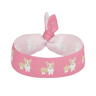Corgi Girl Dog Pink Hair Tie