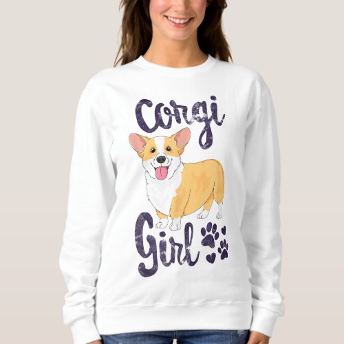 Corgi Girl Women Puppy Mom Dog Mama Lover Gift Sweatshirt