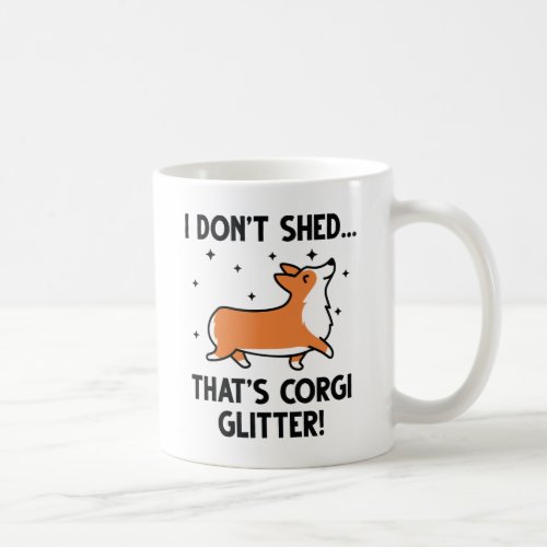 Corgi Glitter Coffee Mug