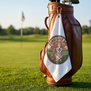 Corgi Golf Dad Golf Towel Custom Gift for him