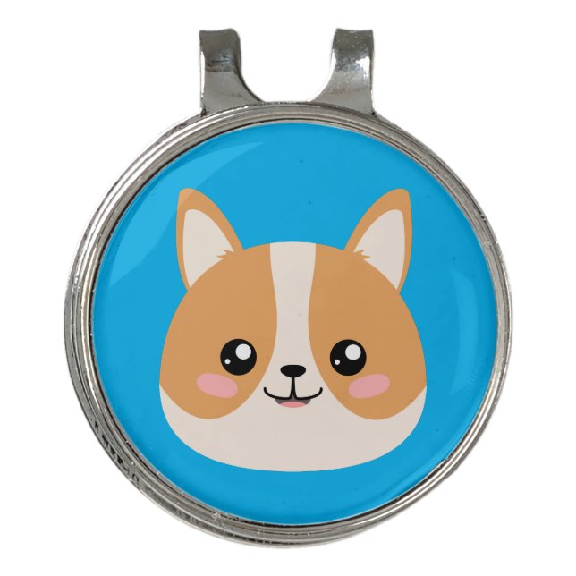 Corgi Golf Hat Clip (Front)
