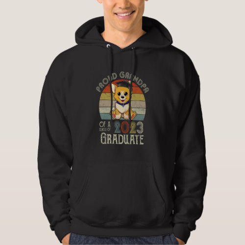 Corgi Graduation Proud Grandpa Of A Class Of 2023  Hoodie