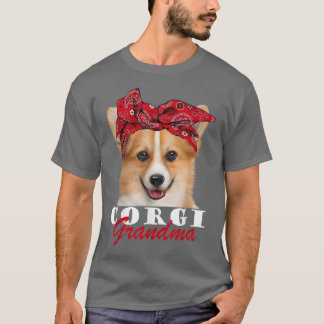 Corgi Grandma Cute Corgi Dog Bandana T-Shirt