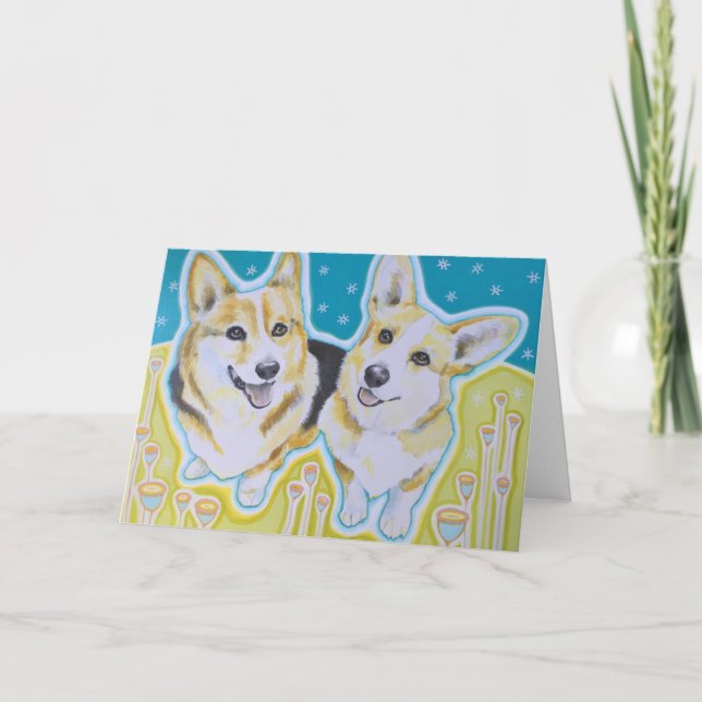 Corgi Greeting Card, envelopes included Card (Front)