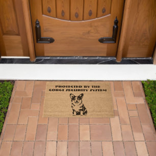 Corgi Guard Fiber Doormat
