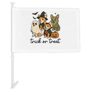 corgi halloween costume car flag
