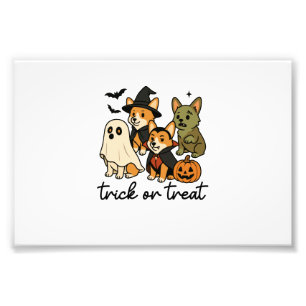corgi halloween costume photo print