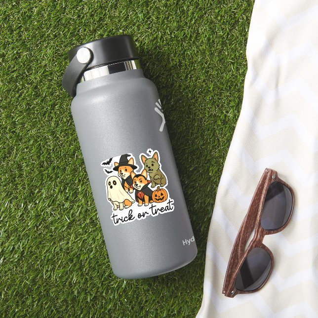 corgi halloween costume  sticker (HydroFlask Insitu)