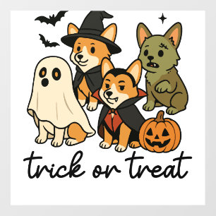 corgi halloween costume wall decal