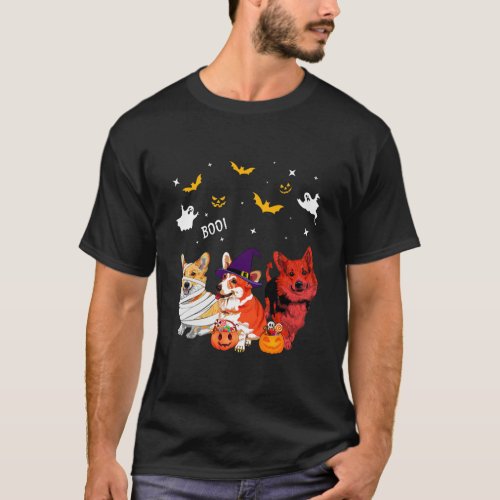 Corgi Halloween Dog Lover  T_Shirt