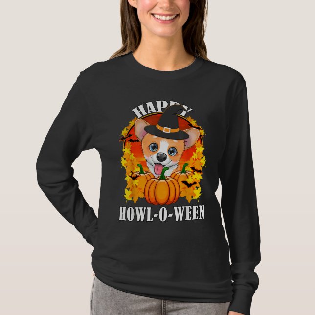 Corgi Halloween For Dogs   1240 T-Shirt (Front)