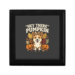 Corgi Halloween Hey There Pumpkin Design Gift Box