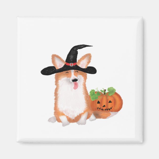 Corgi Halloween magnet (Front)