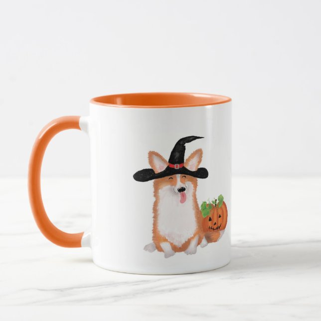 Corgi Halloween mug (Left)