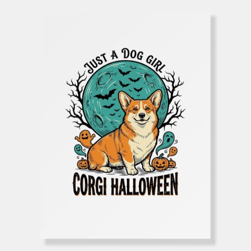 Corgi Halloween Shirt for Dog Loving Girls_1 Foam Board