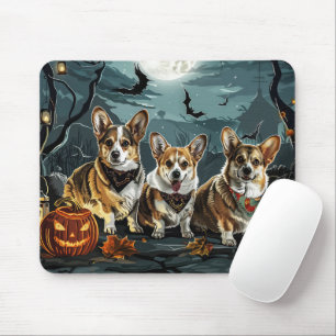 Corgi Halloween Spooky Mouse Pad