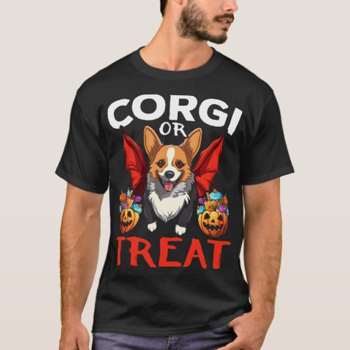 Corgi Halloween Trick Or Treat Spooky Welsh Corgi  T_Shirt