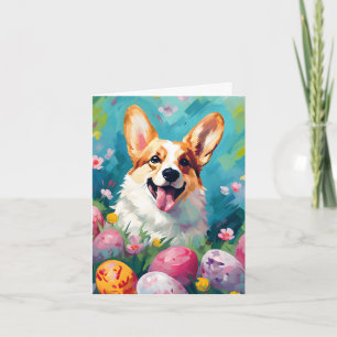 Corgi Happy Easter Card