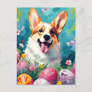 Corgi Happy Easter Postcard