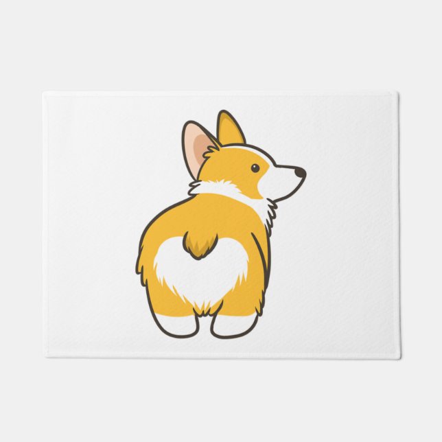 Corgi Heart Butt  Doormat (Front)