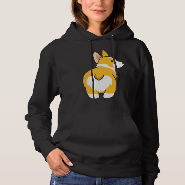 Corgi Heart Butt     Hoodie (Front)