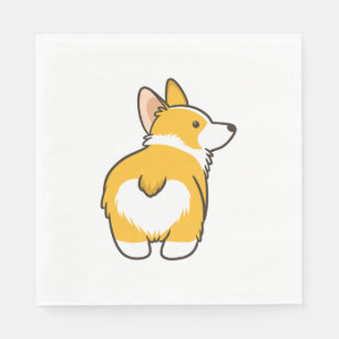 Corgi Heart Butt  Napkins