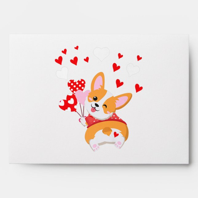 Corgi Heart ,Guess What Corgi Butt Envelope (Front)