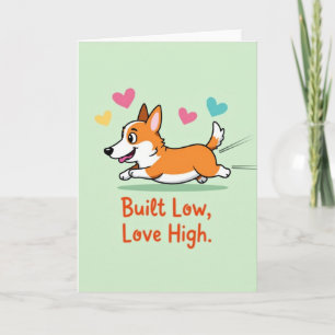 Corgi Hearts Love High Card