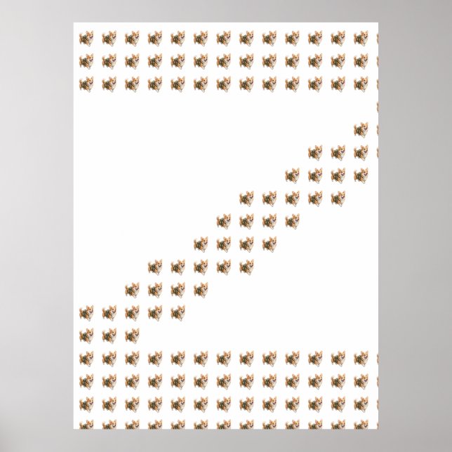 Corgi Hiking Adventure Z Pattern Style Poster (Front)