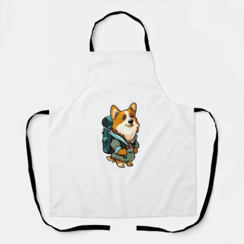 Corgi Hiking and Camping  Apron