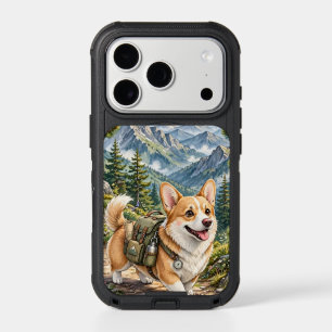 Corgi Hiking n Mountains Watercolor iPhone 17 case