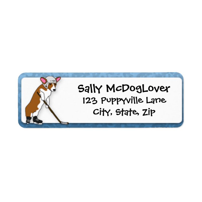 Corgi Hockey Label (Front)