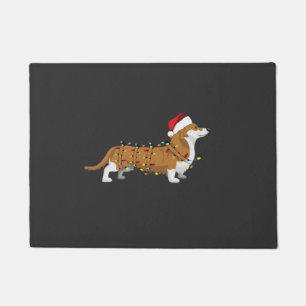Corgi Holiday Christmas Light Essential T-Shirt Doormat