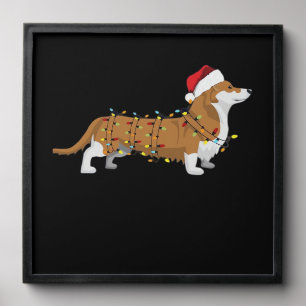 Corgi Holiday Christmas Light Essential T-Shirt Peel And Stick Photo Tile