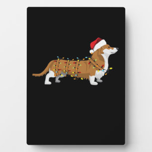 Corgi Holiday Christmas Light Essential T-Shirt Plaque