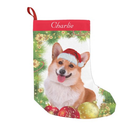 Corgi Holiday Small Christmas Stocking