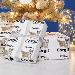 Corgi I Love Corgi Wrapping Paper