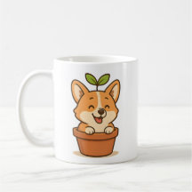 Corgi in a Pot Drinkware – Cute Dog Lover Cup