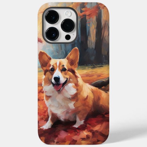 Corgi in Autumn Leaves Fall Inspire Case_Mate iPhone 14 Pro Max Case