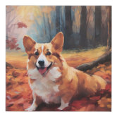 Corgi In Hat And LV Bag Canvas - Canvas Artwork