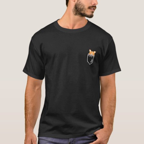 Corgi In Pocket Funny Corgi Dog Lover T_Shirt