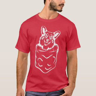 Corgi In Pocket, Funny Dog Lover Gifts, Ladies Man T-Shirt