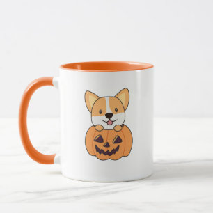 Corgi In Pumpkin Cute Dogs Happy Halloween Mug