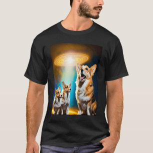 Corgi In Space With Donuts Cute Corgi Boys Girls M T-Shirt