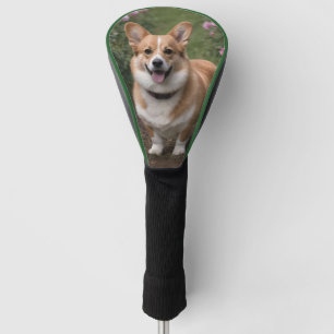 Corgi In The Pink Roses, Golf Head Cover