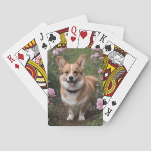 Corgi In The Pink Roses, Poker Cards